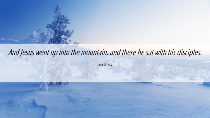 Picture 06 - John 6:3 ASV Desktop Wallpaper - And Jesus went up into the mountain, and there he - Desktop Bible Verse Wallpaper