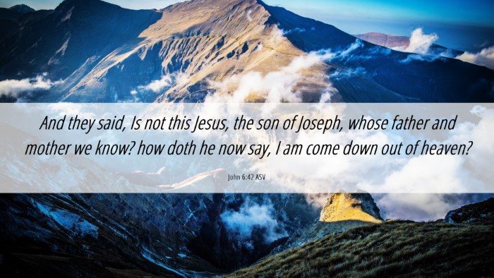 Picture 06 - John 6:42 ASV Desktop Wallpaper - And they said, Is not this Jesus, the son of - Desktop Bible Verse Wallpaper
