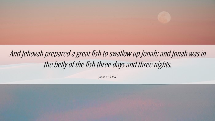 Picture 06 - Jonah 1:17 ASV Desktop Wallpaper - And Jehovah prepared a great fish to swallow up - Desktop Bible Verse Wallpaper