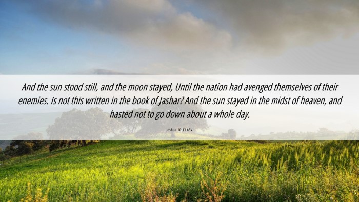 Picture 06 - Joshua 10:13 ASV Desktop Wallpaper - And the sun stood still, and the moon stayed, - Desktop Bible Verse Wallpaper
