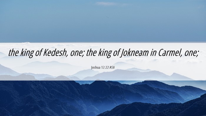 Picture 06 - Joshua 12:22 ASV Desktop Wallpaper - the king of Kedesh, one; the king of Jokneam in - Desktop Bible Verse Wallpaper