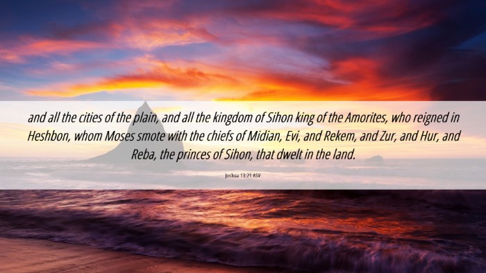 Picture 06 - Joshua 13:21 ASV Desktop Wallpaper - and all the cities of the plain, and all the - Desktop Bible Verse Wallpaper