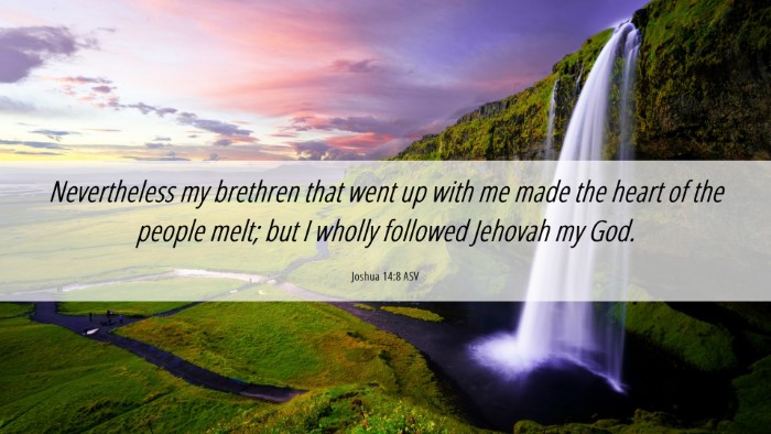 Picture 06 - Joshua 14:8 ASV Desktop Wallpaper - Nevertheless my brethren that went up with me - Desktop Bible Verse Wallpaper