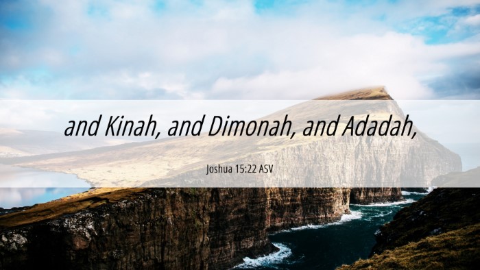 Picture 06 - Joshua 15:22 ASV Desktop Wallpaper - and Kinah, and Dimonah, and - Desktop Bible Verse Wallpaper