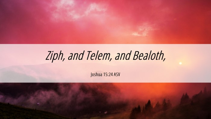 Picture 06 - Joshua 15:24 ASV Desktop Wallpaper - Ziph, and Telem, and - Desktop Bible Verse Wallpaper