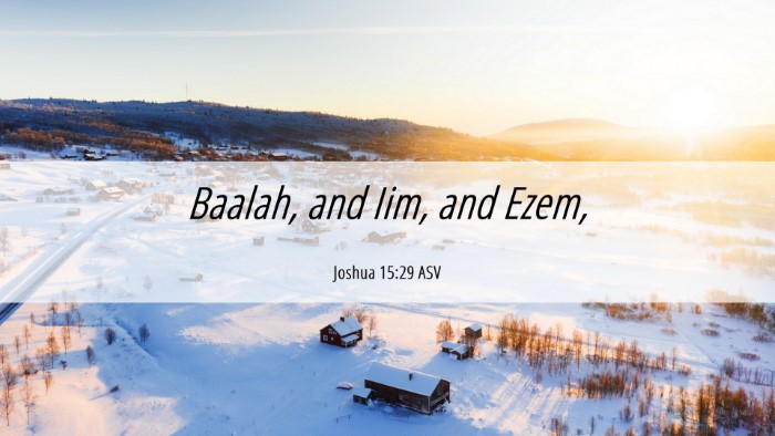 Picture 06 - Joshua 15:29 ASV Desktop Wallpaper - Baalah, and Iim, and - Desktop Bible Verse Wallpaper