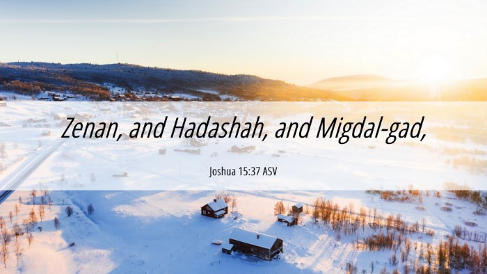 Picture 06 - Joshua 15:37 ASV Desktop Wallpaper - Zenan, and Hadashah, and - Desktop Bible Verse Wallpaper