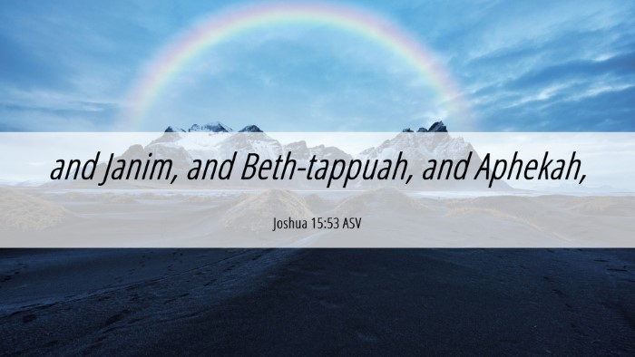 Picture 06 - Joshua 15:53 ASV Desktop Wallpaper - and Janim, and Beth-tappuah, and - Desktop Bible Verse Wallpaper