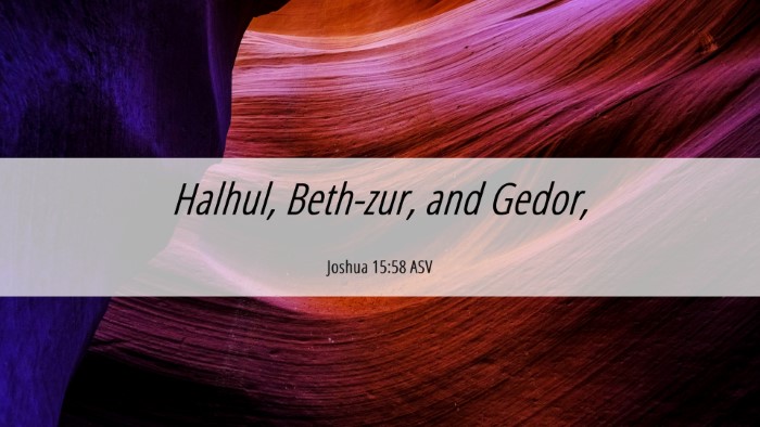 Picture 06 - Joshua 15:58 ASV Desktop Wallpaper - Halhul, Beth-zur, and - Desktop Bible Verse Wallpaper