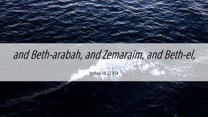 Picture 06 - Joshua 18:22 ASV Desktop Wallpaper - and Beth-arabah, and Zemaraim, and - Desktop Bible Verse Wallpaper