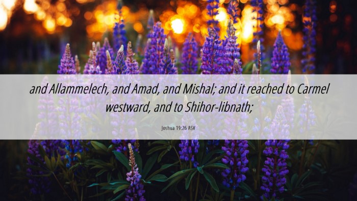 Picture 06 - Joshua 19:26 ASV Desktop Wallpaper - and Allammelech, and Amad, and Mishal; and it - Desktop Bible Verse Wallpaper