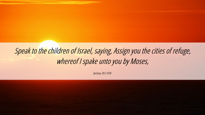 Picture 06 - Joshua 20:2 ASV Desktop Wallpaper - Speak to the children of Israel, saying, Assign - Desktop Bible Verse Wallpaper