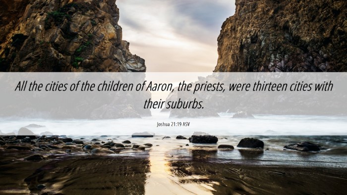 Picture 06 - Joshua 21:19 ASV Desktop Wallpaper - All the cities of the children of Aaron, the - Desktop Bible Verse Wallpaper