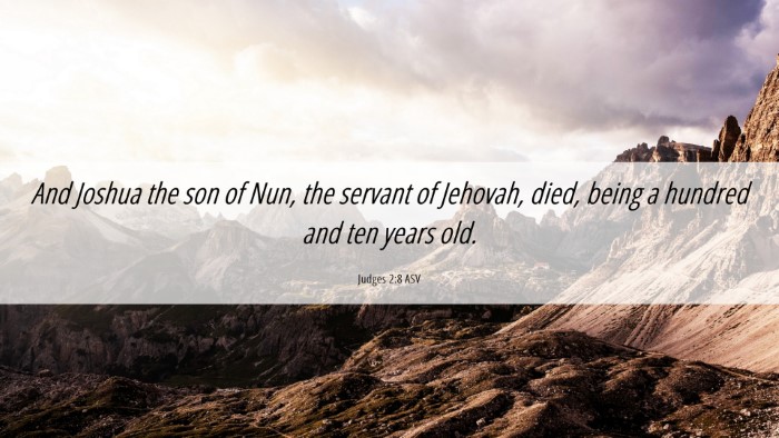 Picture 06 - Judges 2:8 ASV Desktop Wallpaper - And Joshua the son of Nun, the servant of - Desktop Bible Verse Wallpaper