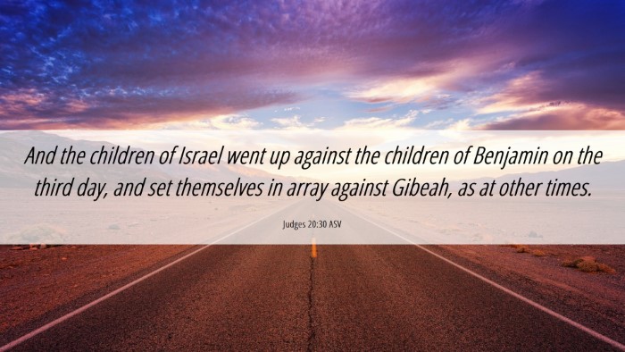 Picture 06 - Judges 20:30 ASV Desktop Wallpaper - And the children of Israel went up against the - Desktop Bible Verse Wallpaper