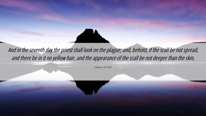 Picture 06 - Leviticus 13:32 ASV Desktop Wallpaper - And in the seventh day the priest shall look on - Desktop Bible Verse Wallpaper
