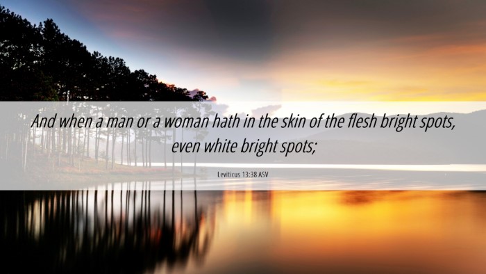 Picture 06 - Leviticus 13:38 ASV Desktop Wallpaper - And when a man or a woman hath in the skin of the - Desktop Bible Verse Wallpaper