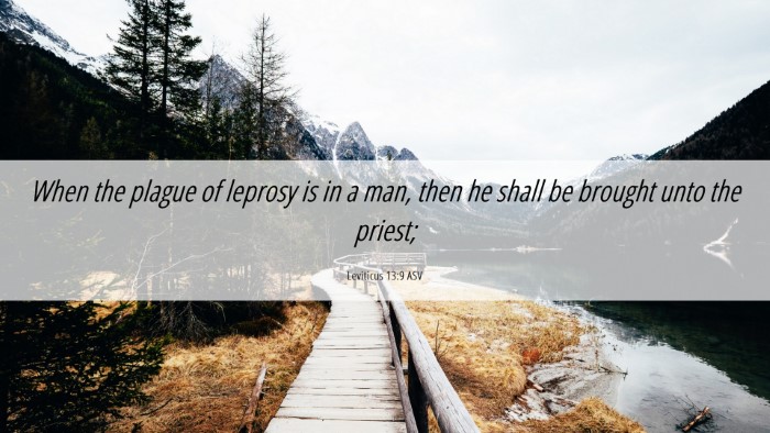 Picture 06 - Leviticus 13:9 ASV Desktop Wallpaper - When the plague of leprosy is in a man, then he - Desktop Bible Verse Wallpaper