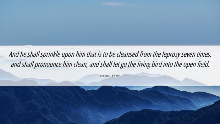 Picture 06 - Leviticus 14:7 ASV Desktop Wallpaper - And he shall sprinkle upon him that is to be - Desktop Bible Verse Wallpaper