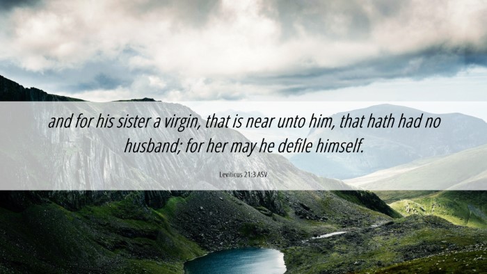 Picture 06 - Leviticus 21:3 ASV Desktop Wallpaper - and for his sister a virgin, that is near unto - Desktop Bible Verse Wallpaper