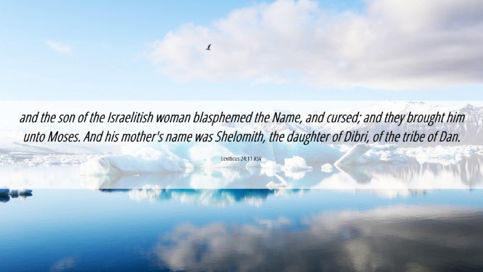 Picture 06 - Leviticus 24:11 ASV Desktop Wallpaper - and the son of the Israelitish woman blasphemed - Desktop Bible Verse Wallpaper