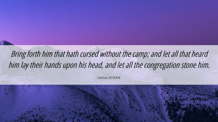 Picture 06 - Leviticus 24:14 ASV Desktop Wallpaper - Bring forth him that hath cursed without the - Desktop Bible Verse Wallpaper