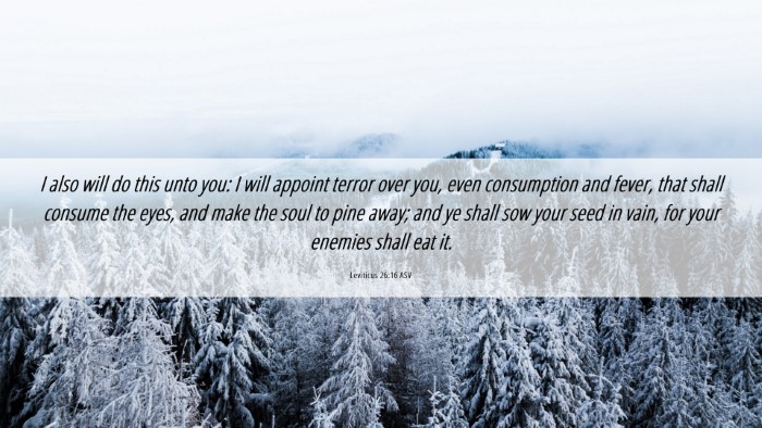 Picture 06 - Leviticus 26:16 ASV Desktop Wallpaper - I also will do this unto you: I will appoint - Desktop Bible Verse Wallpaper