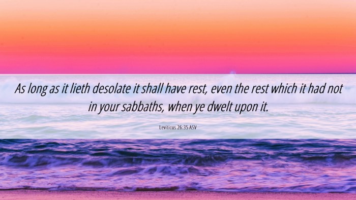 Picture 06 - Leviticus 26:35 ASV Desktop Wallpaper - As long as it lieth desolate it shall have rest, - Desktop Bible Verse Wallpaper