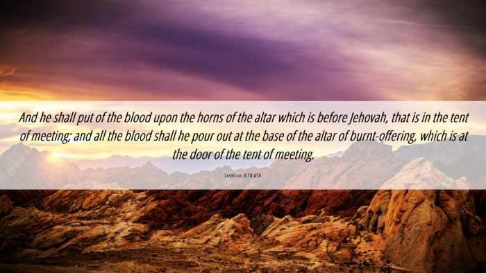 Picture 06 - Leviticus 4:18 ASV Desktop Wallpaper - And he shall put of the blood upon the horns of - Desktop Bible Verse Wallpaper
