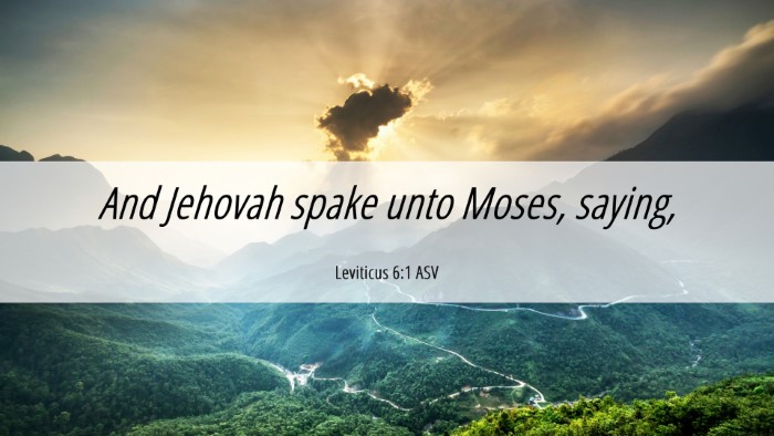 Picture 06 - Leviticus 6:1 ASV Desktop Wallpaper - And Jehovah spake unto Moses, - Desktop Bible Verse Wallpaper