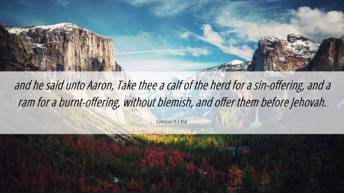 Picture 06 - Leviticus 9:2 ASV Desktop Wallpaper - and he said unto Aaron, Take thee a calf of the - Desktop Bible Verse Wallpaper