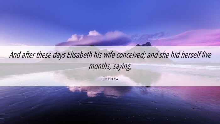 Picture 06 - Luke 1:24 ASV Desktop Wallpaper - And after these days Elisabeth his wife - Desktop Bible Verse Wallpaper