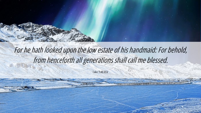 Picture 06 - Luke 1:48 ASV Desktop Wallpaper - For he hath looked upon the low estate of his - Desktop Bible Verse Wallpaper