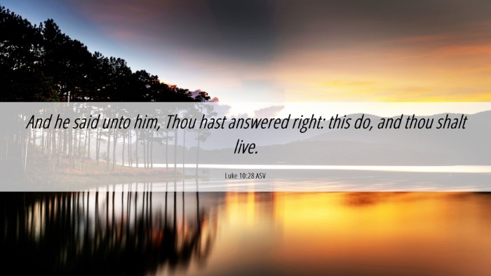 Picture 06 - Luke 10:28 ASV Desktop Wallpaper - And he said unto him, Thou hast answered right: - Desktop Bible Verse Wallpaper