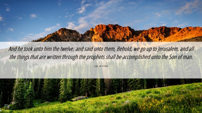 Picture 06 - Luke 18:31 ASV Desktop Wallpaper - And he took unto him the twelve, and said unto - Desktop Bible Verse Wallpaper