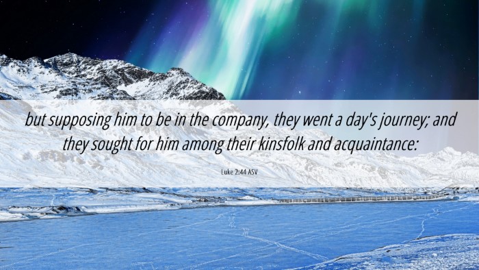 Picture 06 - Luke 2:44 ASV Desktop Wallpaper - but supposing him to be in the company, they went - Desktop Bible Verse Wallpaper