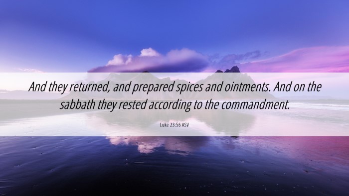 Picture 06 - Luke 23:56 ASV Desktop Wallpaper - And they returned, and prepared spices and - Desktop Bible Verse Wallpaper