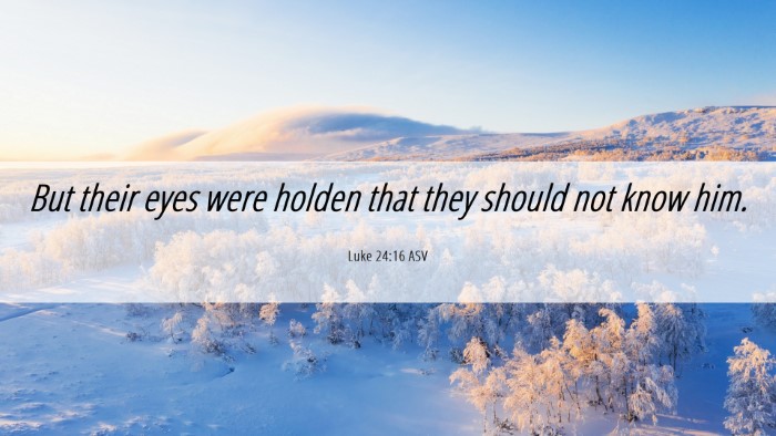 Picture 06 - Luke 24:16 ASV Desktop Wallpaper - But their eyes were holden that they should not - Desktop Bible Verse Wallpaper