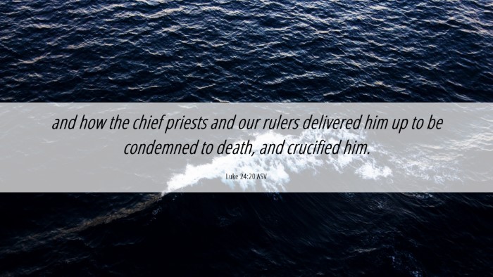 Picture 06 - Luke 24:20 ASV Desktop Wallpaper - and how the chief priests and our rulers - Desktop Bible Verse Wallpaper