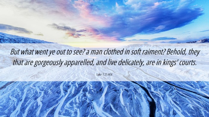 Picture 06 - Luke 7:25 ASV Desktop Wallpaper - But what went ye out to see? a man clothed in - Desktop Bible Verse Wallpaper