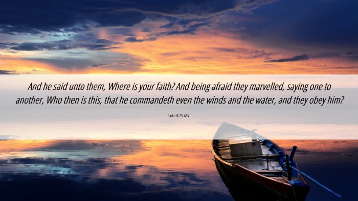 Picture 06 - Luke 8:25 ASV Desktop Wallpaper - And he said unto them, Where is your faith? And - Desktop Bible Verse Wallpaper
