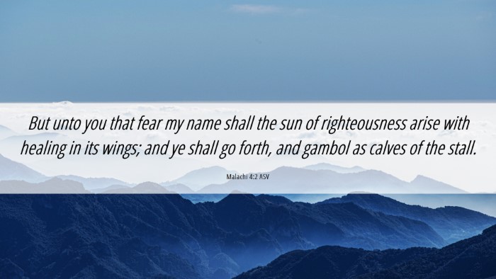 Picture 06 - Malachi 4:2 ASV Desktop Wallpaper - But unto you that fear my name shall the sun of - Desktop Bible Verse Wallpaper
