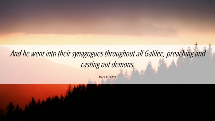 Picture 06 - Mark 1:39 ASV Desktop Wallpaper - And he went into their synagogues throughout all - Desktop Bible Verse Wallpaper