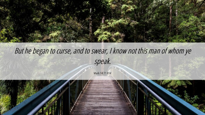 Picture 06 - Mark 14:71 ASV Desktop Wallpaper - But he began to curse, and to swear, I know not - Desktop Bible Verse Wallpaper