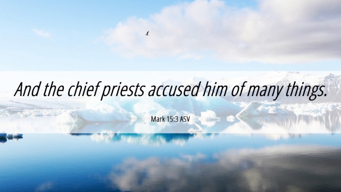 Picture 06 - Mark 15:3 ASV Desktop Wallpaper - And the chief priests accused him of many - Desktop Bible Verse Wallpaper