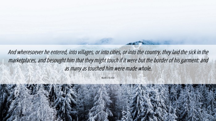Picture 06 - Mark 6:56 ASV Desktop Wallpaper - And wheresoever he entered, into villages, or - Desktop Bible Verse Wallpaper