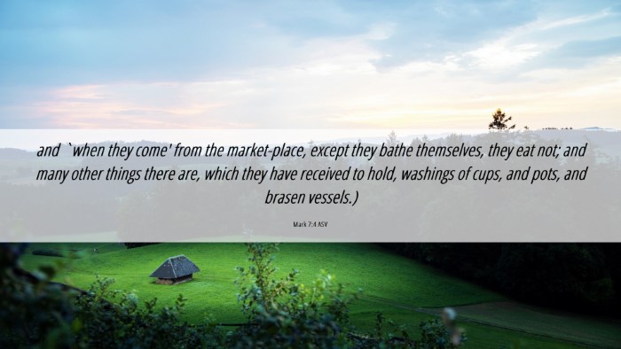 Picture 06 - Mark 7:4 ASV Desktop Wallpaper - and `when they come' from the market-place, - Desktop Bible Verse Wallpaper