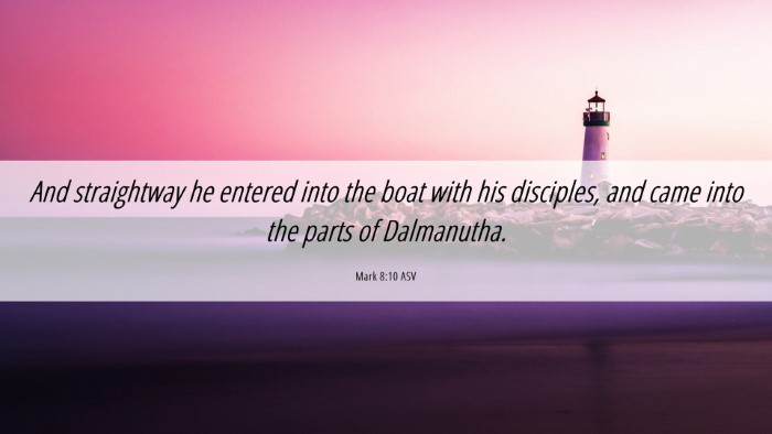 Picture 06 - Mark 8:10 ASV Desktop Wallpaper - And straightway he entered into the boat with his - Desktop Bible Verse Wallpaper