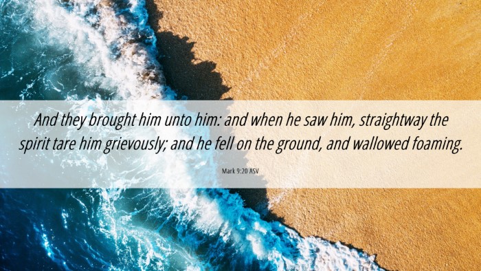 Picture 06 - Mark 9:20 ASV Desktop Wallpaper - And they brought him unto him: and when he saw - Desktop Bible Verse Wallpaper