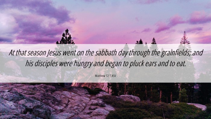 Picture 06 - Matthew 12:1 ASV Desktop Wallpaper - At that season Jesus went on the sabbath day - Desktop Bible Verse Wallpaper